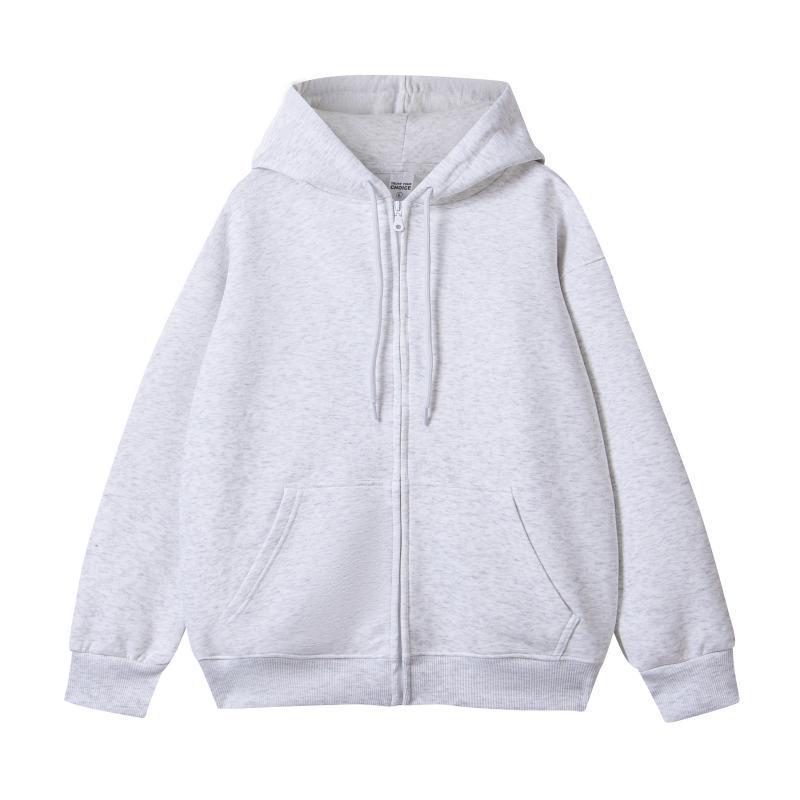 Men's Heavyweight 350g Zippered Hooded Sweatshirt - Trendy Spring/Autumn Cardigan for Couples