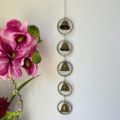  Carillon Éolien Suspendu Vintage Métal Résistant aux Intempéries Grappe de Clochettes à Vent avec Chaîne Rétro Extérieur Jardin Patio 5/9 Clochettes Décoration Suspendue Ornement