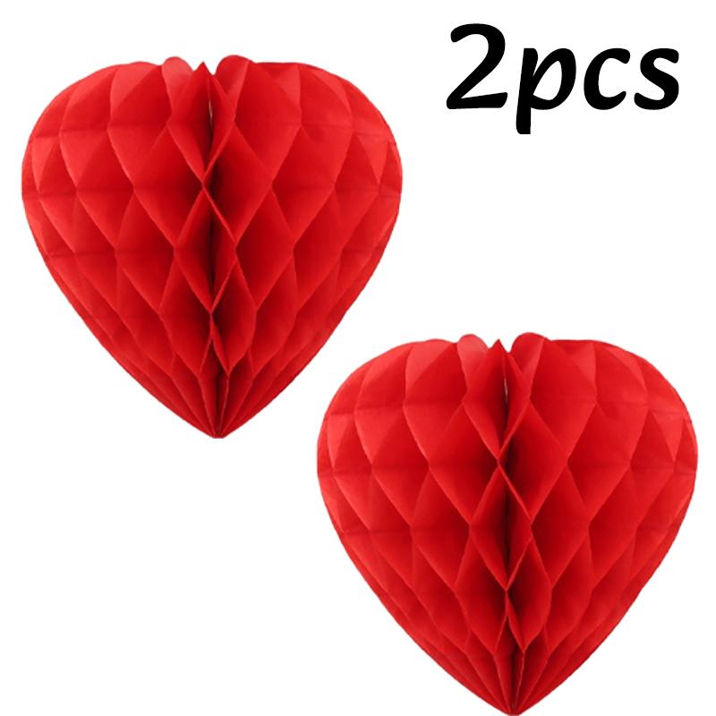 1-15 Stück Liebe Wabenball Hängende Dekoration Valentinstag Party Hängend Hochzeitsszene Layout Einkaufszentrum Hotel Wanddekor