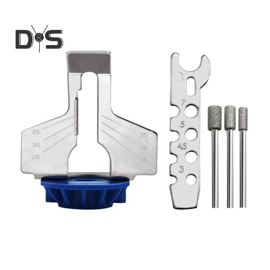 

Аксессуары для заточки цепной пилы Регулируемый простой в использовании комплект насадок для заточки цепной пилы Инструменты для домашнего сада синий