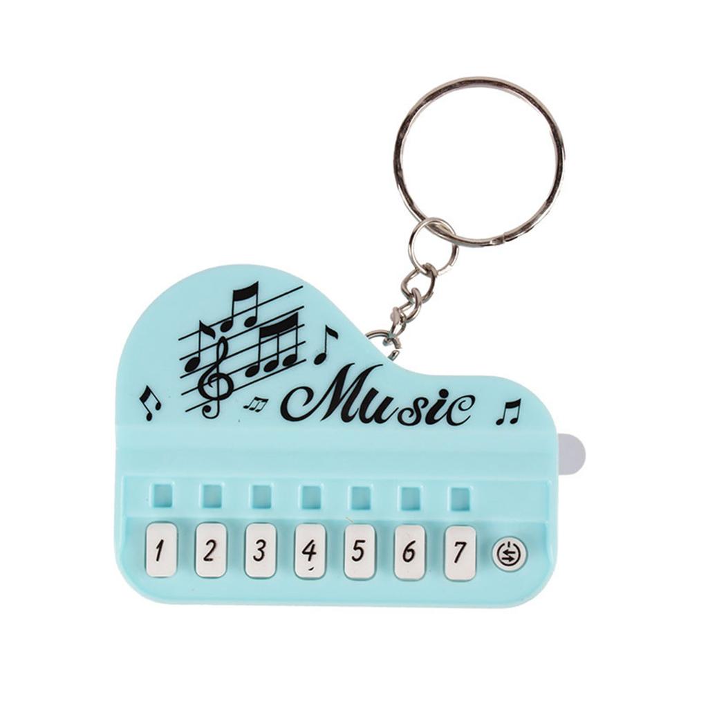 Mini Electronic Keyboard Keychain Pendant Portable Music Toy with Illuminated Keys for Music Lovers & Gift Buyers