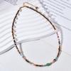 Vintage Elegance: Women's Tiger Eye Natural Stone Choker with Mixed Color Beads