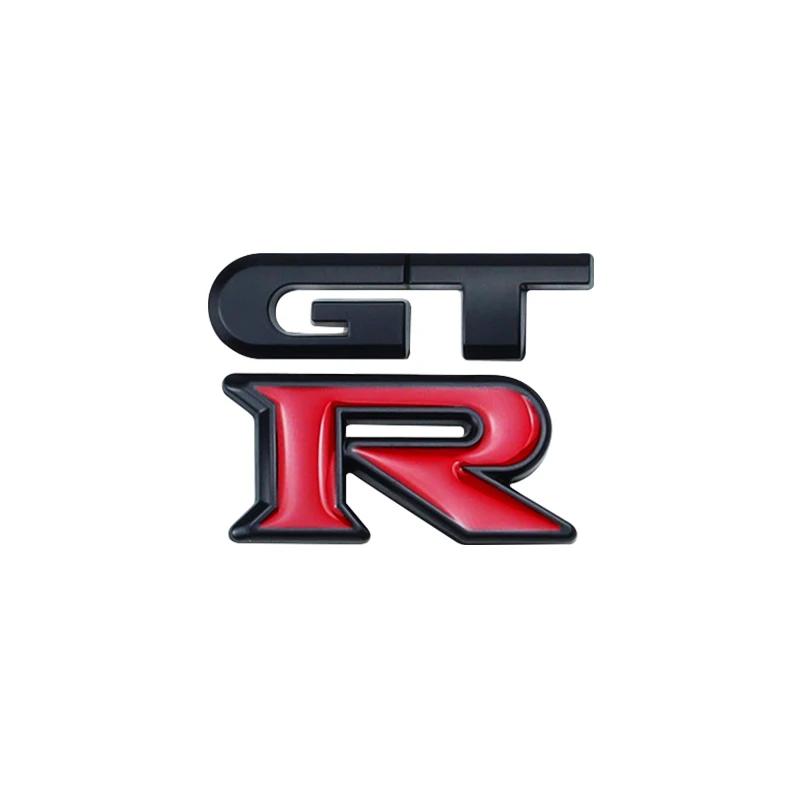 1 stuks GTR Auto Logo Embleem Metalen Stickers R GT Decals Badge Labeling voor Nissan Nismo GT-R, R32, R33, R34, R35, 370Z Accessoires