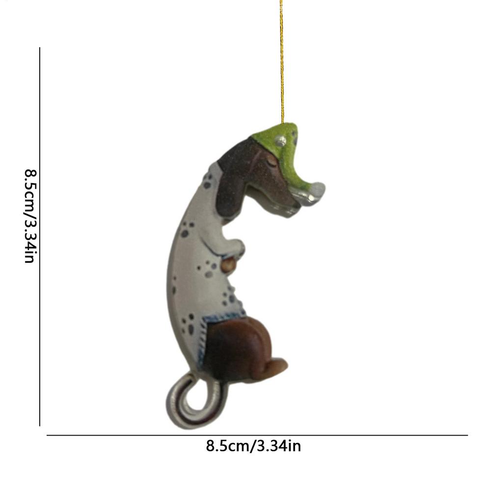 

Sausage Dog Christmas Ornaments Dachshund Christmas Decoration 2D Acrylic Dachshund Ornament Sausage Dog Decoration for Holiday