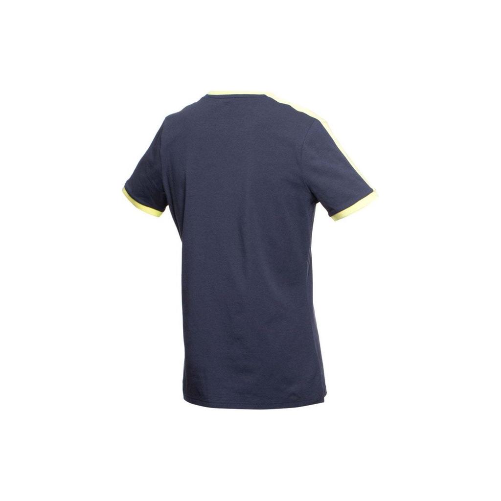 Puma 2022-23 Manchester City Color Block Embroidered Badge Crew Neck Short Sleeve Regular T-Shirt Men Tops Dark-Blue 769495-04