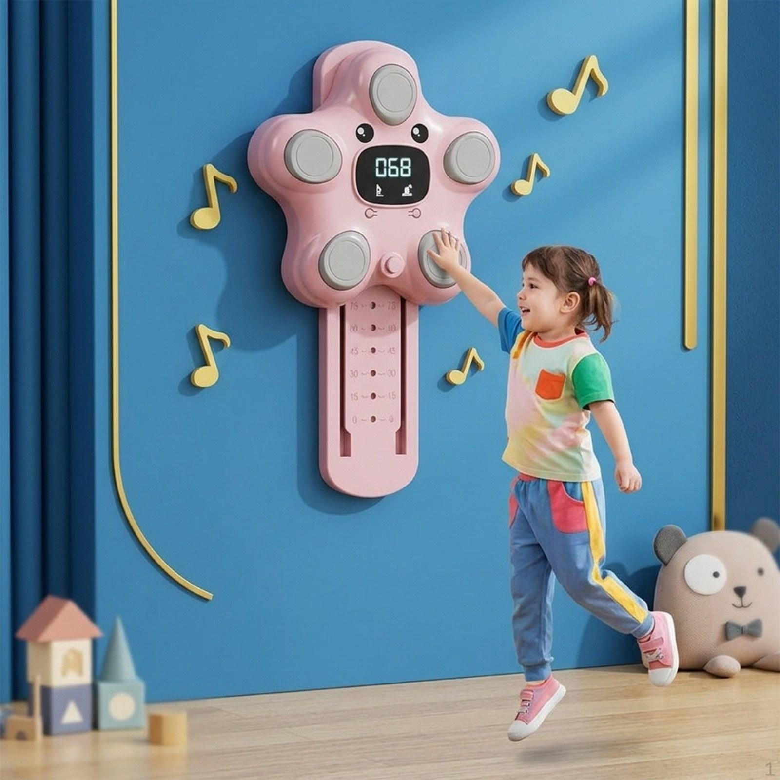 Jump Counter Training Toy Growth Development Voice Broadcast Indoor Height Touch Device , Girls