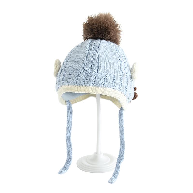 Winter Children's Knitted Hats with Thickened Warmth, Windproof and Ear Protection for Girls and Boys
