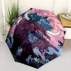 Bull, Fantasy Theme Automatic Open/Close Fashion Umbrella, Portable 3 Fold Compact Umbrella for Men & Women, Valentine's Day Mother's Day Gift0725040