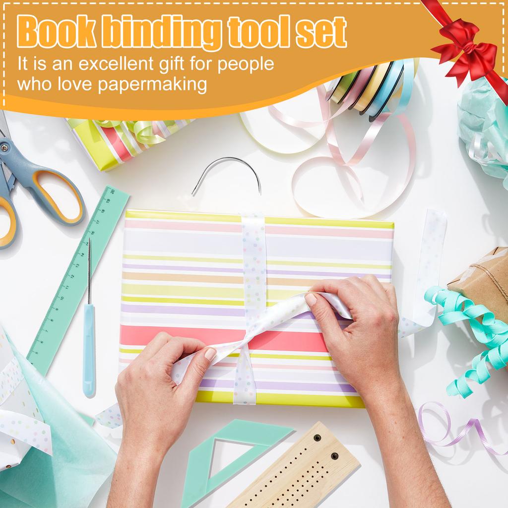 Bookbinding Easy Scrapbooking Tool Plastic Positioner Ruler for Efficient Production Convenient Binding Device for Handbook