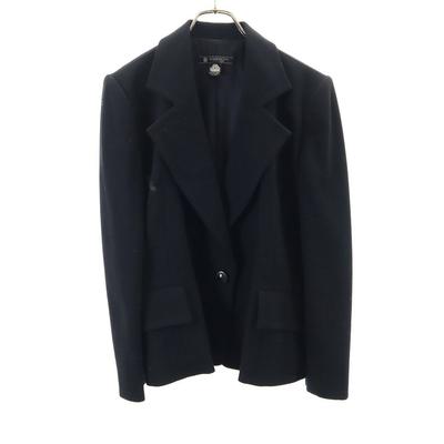 Casaco de lã alfaiatado anos 90 12 preto HI FORMAL Formal Antigo Vintage Mulher Usado