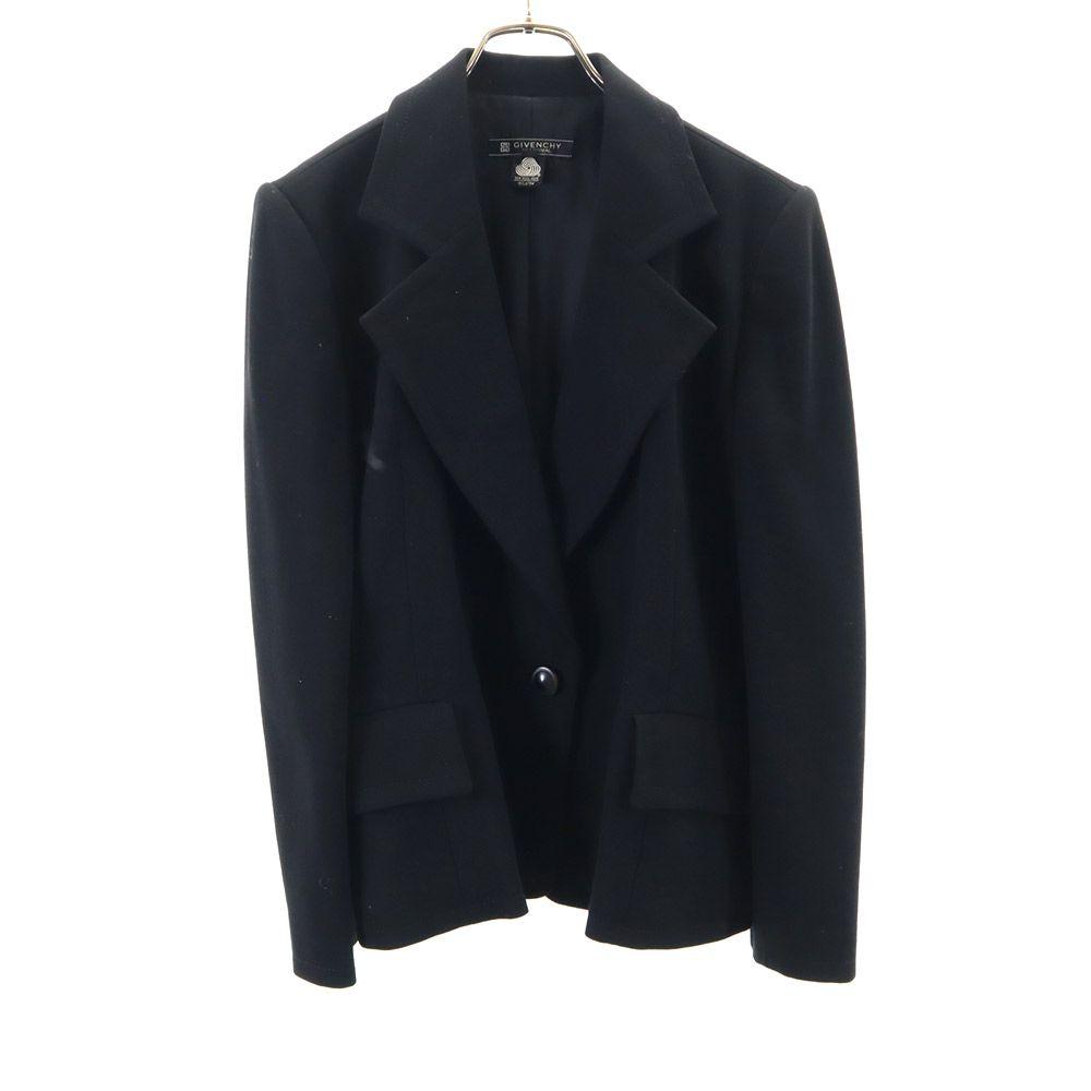 GIVENCHY 90s wool tailored jacket 12 black HI FORMAL Formal Old Vintage Women Used