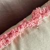 Vivienne Cushion 30x50cm Flower Embroidery Rectangular Cushion with Filling (Vivienne) [Fringe Pink] 82100CU-PK