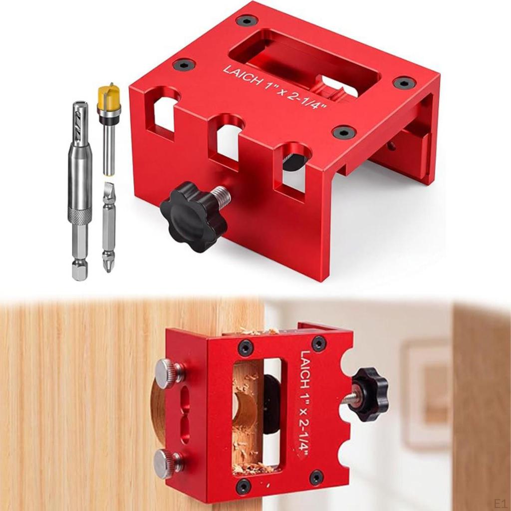 Door Lock Installation Kit | Rigid AluminumAlloy Body, Latch Jig, for Home