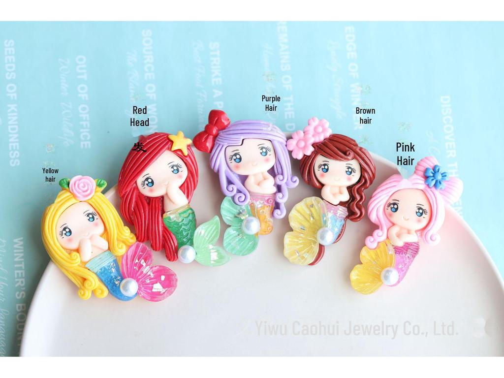 Mermaid Pearl Shell Sequin Doll DIY Fridge Magnet & Jewelry Storage Box