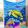 1 st Schildpad Print Deken, Zachte Warme Plaid Deken Dutjes Deken voor Bank Sofa Kantoor Bed Kamperen Reizen, Multifunctionele Cadeau Deken