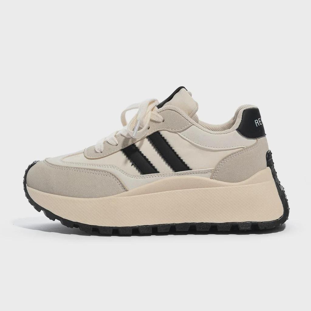 Women's 2024 Spring Celebrity Style Thick-Soled Dad Shoes - Trendy Height-Boosting Casual Sneakers