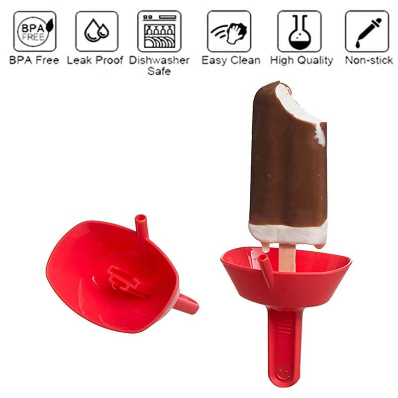 Drip-Proof Popsicle Rack Free Frozen Treats Rack Popsicle Holder with Straw For Kids Ice Cream Summer 4pcs