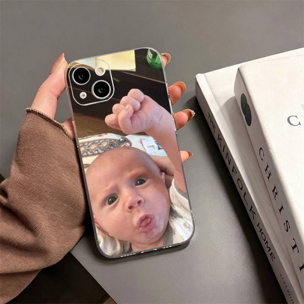 Random Ahh Baby Phone Case For iPhone17,16,15,14,13,12,11 Plus,Pro Max Soft Transparent Cover iPhone15promax