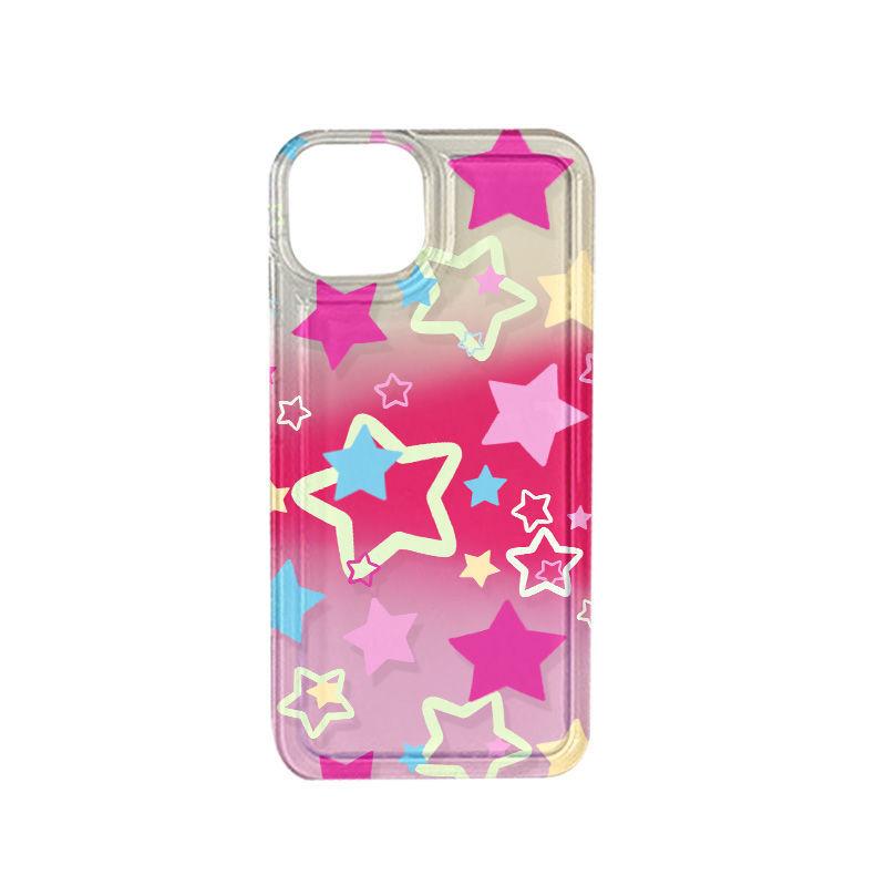 Color Pentagram for iPhone17ProMax Mobile Phone Case 16pro Apple 12/14 Premium 13 Soft Case 15