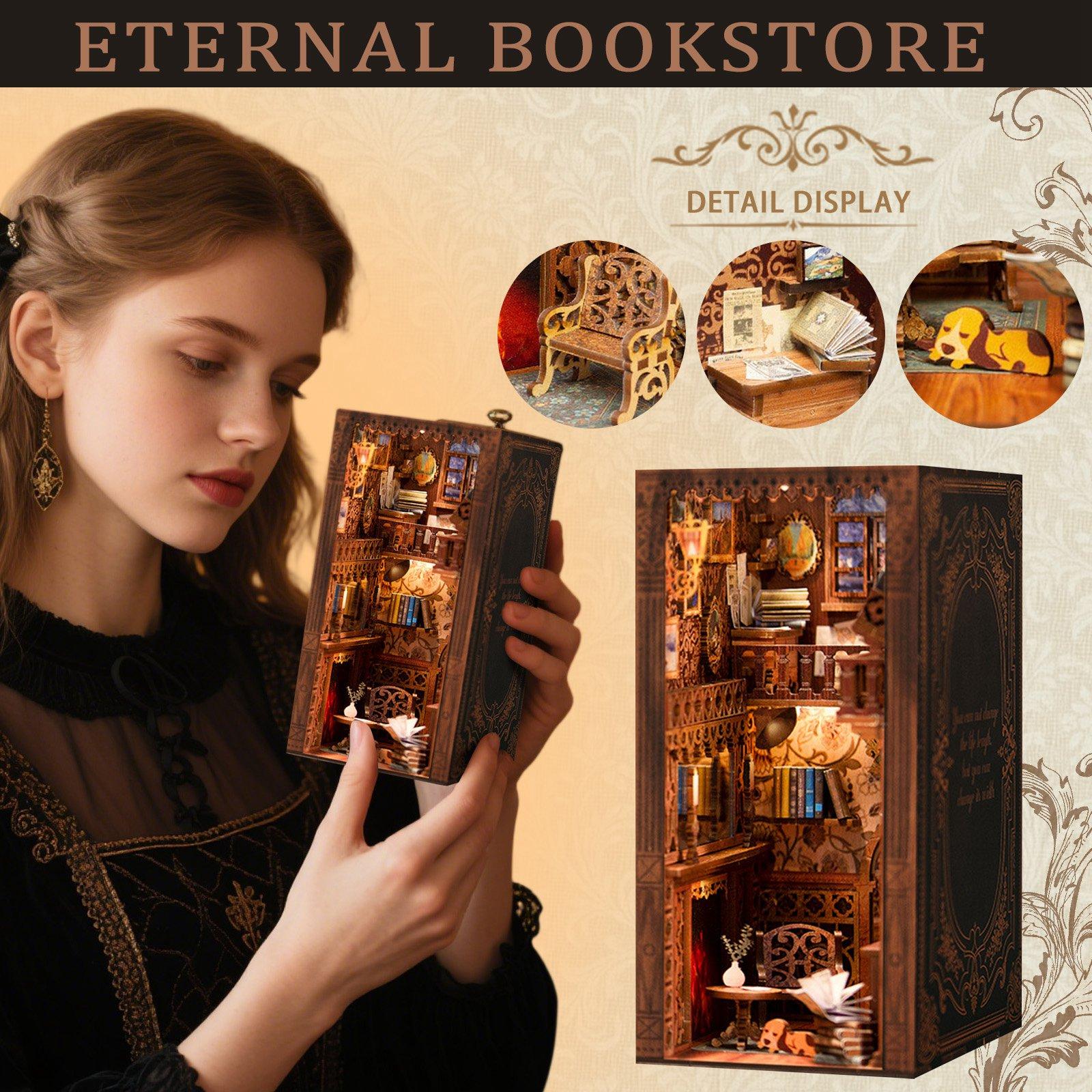 

Набор книг - DIY Миниатюрный дом Кукольный домик Набор для взрослых и подростков, Маленький дом Украшение для книжной полки 3D Деревянный Содержит 30 мл клея One Size