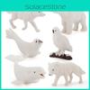Arktischer Simulierter Bär Weißfuchs Robbe Wal Polartiere Modell Ornament Set