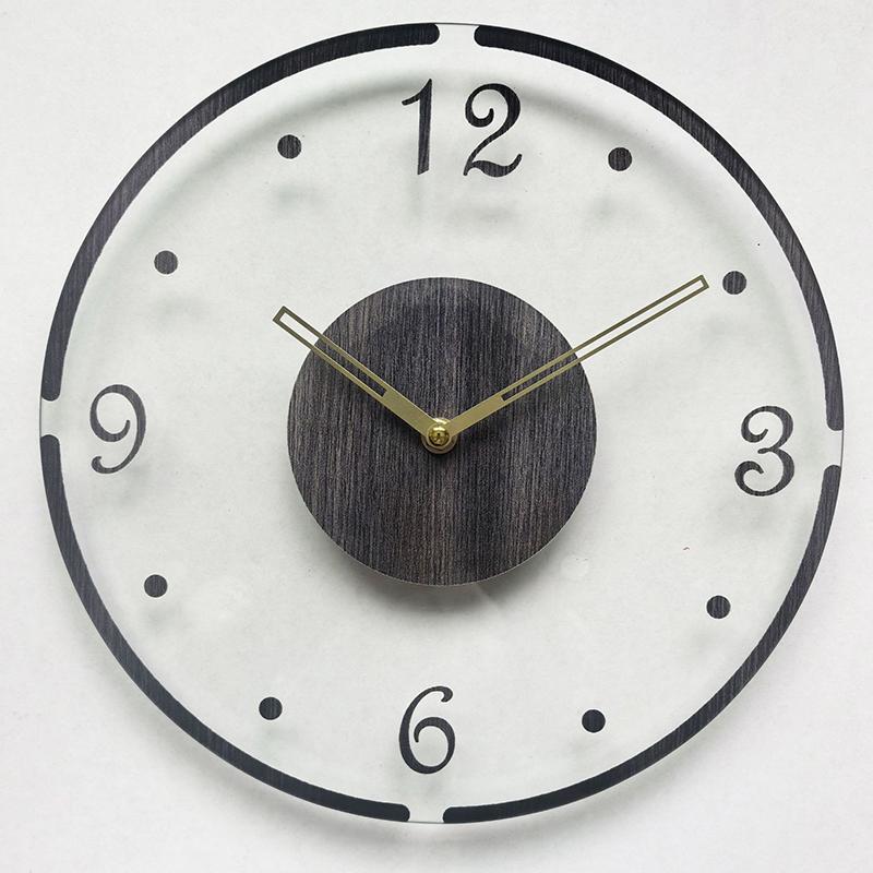 Tempered Glass Wall Clock Nordic Living Room Furniture Clocks Interior Silent Decoration Wall Clock Modern Accessories Clocks