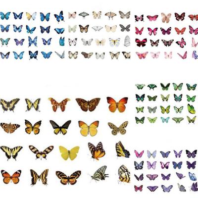 40pcs Vintage Style Butterflies  Stickers Butterflies Series Waterproof Personalized Diy Decoration