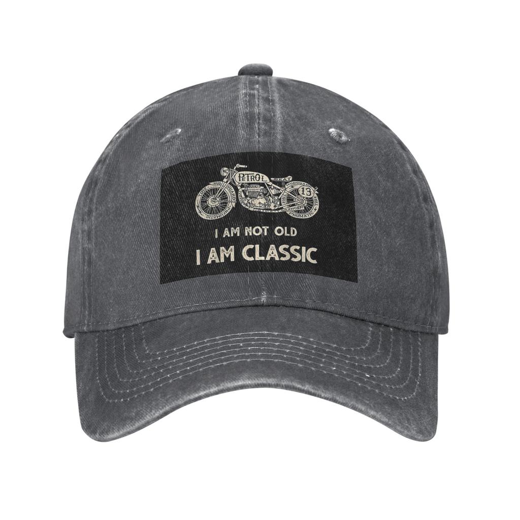 Im Not Old Classic Motor Head Motorcycle Distressed Denim Cap Casual Baseball Caps Adjustable Hat Summer Unisex Baseball Hats