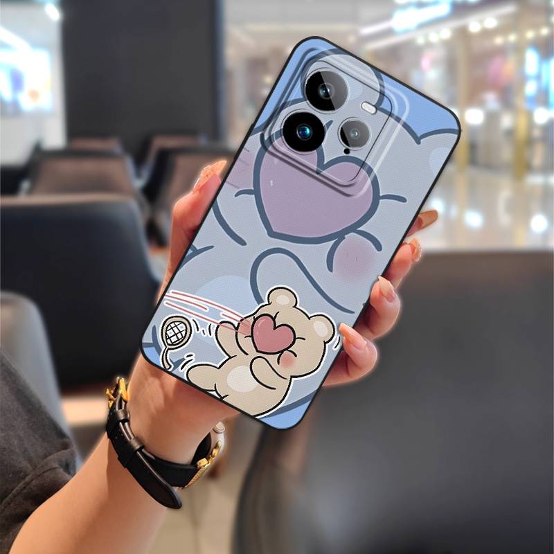 Cartoon Silicone Phone Case For Realme GT7 Pro TPU Shockproof Couple Phone Pouch Anti-dust Full Wrap Soft Case Graffiti