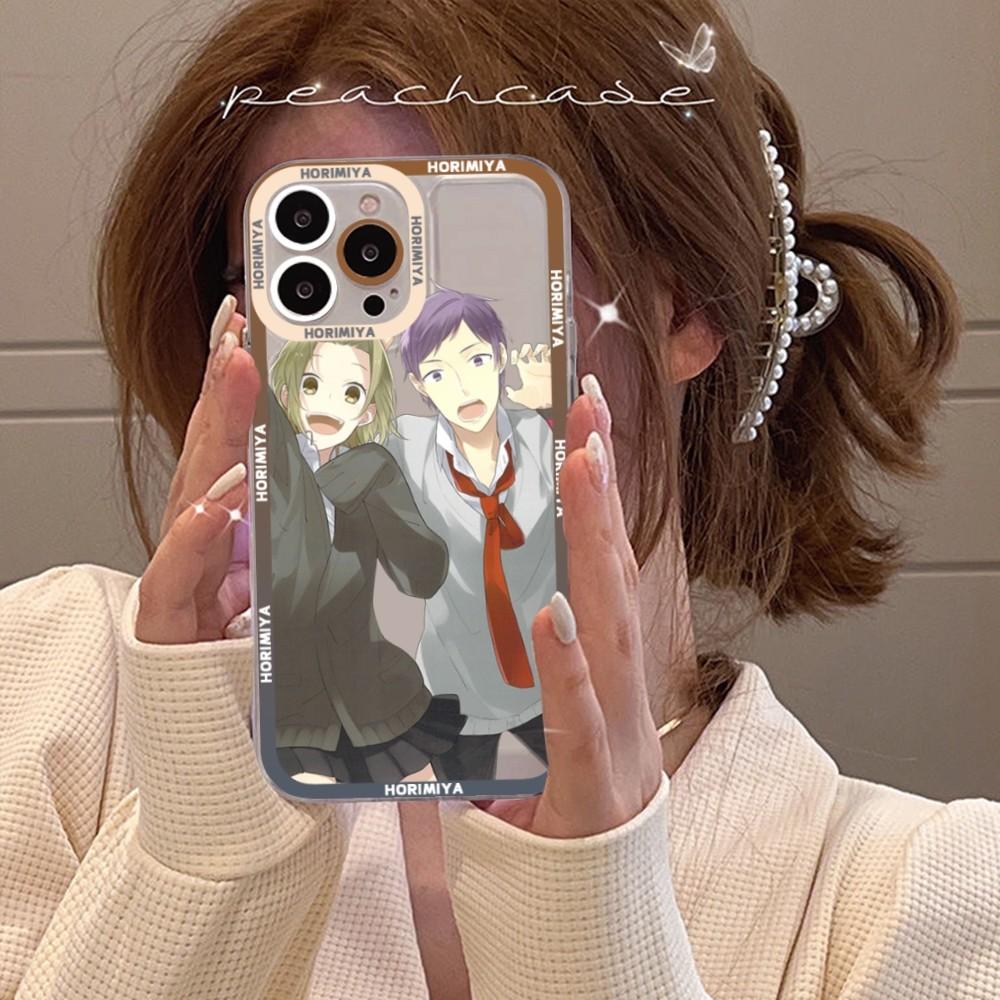 Anime Horimiya Phone Case For iPhone 15 11 12 13 14 Mini Pro Max XR X XS TPU Clear Case