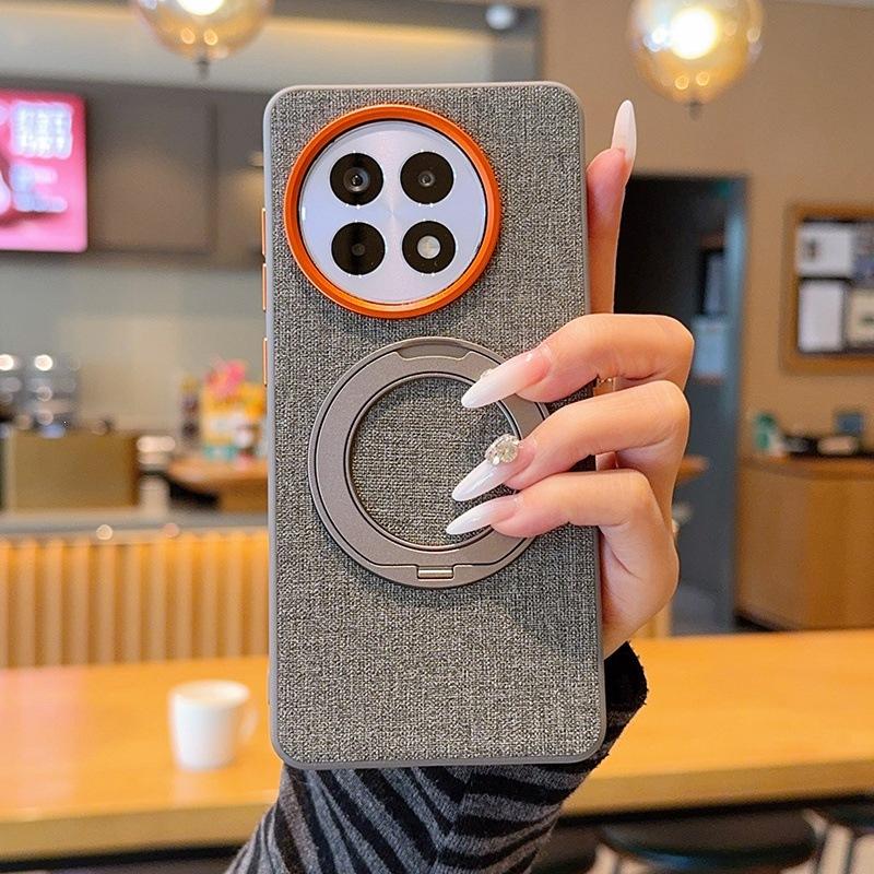 Applicable to OnePlus Ace1 mobile phone case with bracket rotating OnePlus ace1Pro cloth pattern protective case OnePlus 11R magnetic attraction