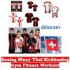 Zwitserland Zwitsers T-shirt MMA Boksen Muay Thai Training Nationale Vlag Print 3D Unisex Dames Heren Sneldrogend Fitness Workout Sportschool Sport Casual Streetwear