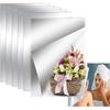 8" X 6" Self Adhesive Acrylic Mirror Sheet, 6 Pack Flexible Shatterproof Non Glass Body Mirror Tiles Large Self Adhesive Mirror Stickers for Bathroom