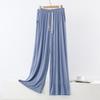 Women's Plus Size Wide-Leg Drawstring Pants with Pockets - Casual Spring/Summer Elastic Waist Trousers