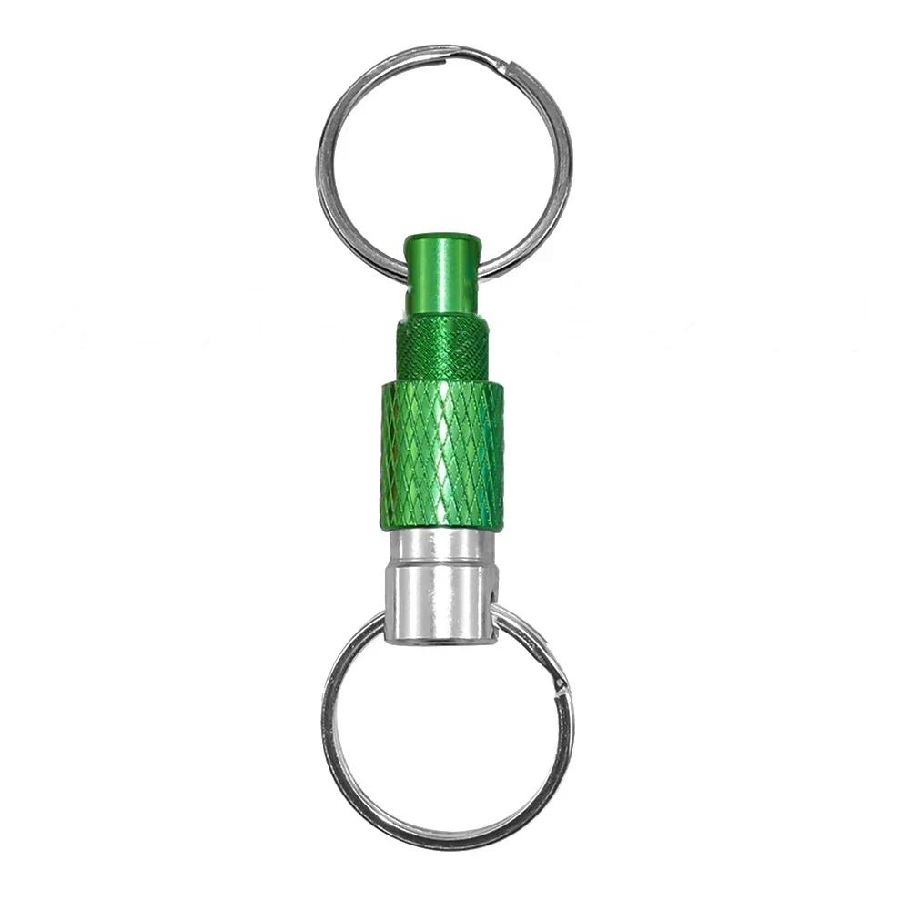 Portable Keychain With Detachable Quick Release Metal Key Ring° Rotation Dual Ring Buckle Hand Tools