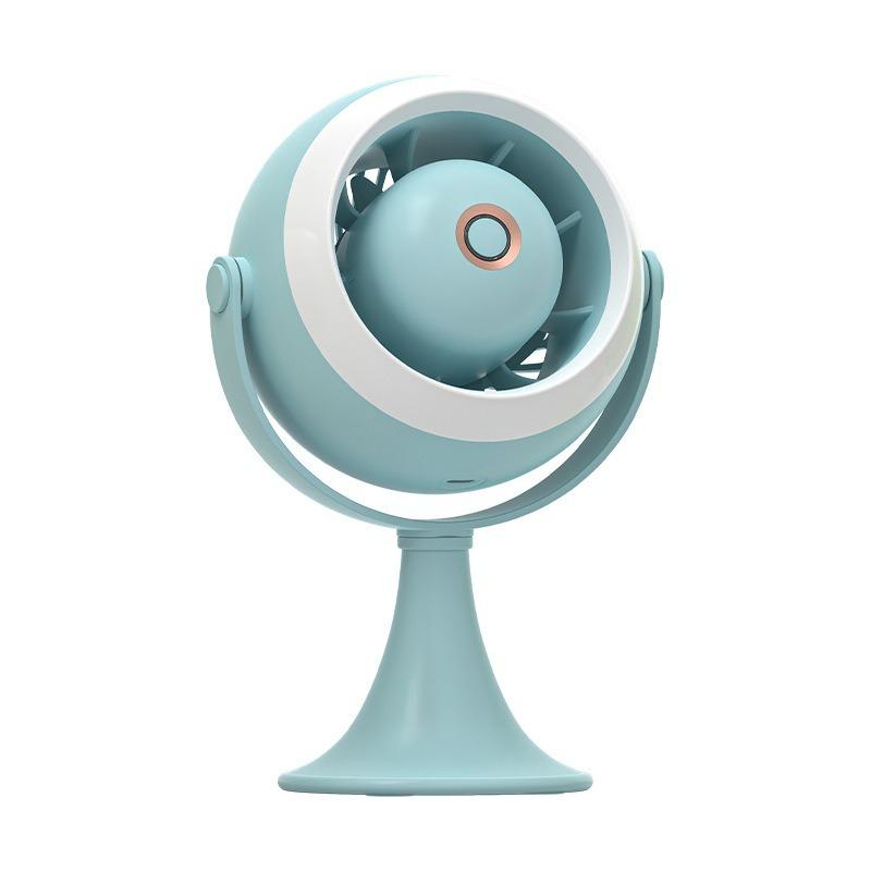 Turbo Fan, Desktop Illuminated, Wall-mountable Fan, USB Rechargeable Night Light Electric Fan