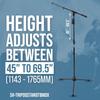 Shure by Gator Deluxe Microphone Boom Tripod with Pistol Grip Holder Stand, Type, Clutch, SH-TRIPODSTANDTBMDX [Cable Included]
