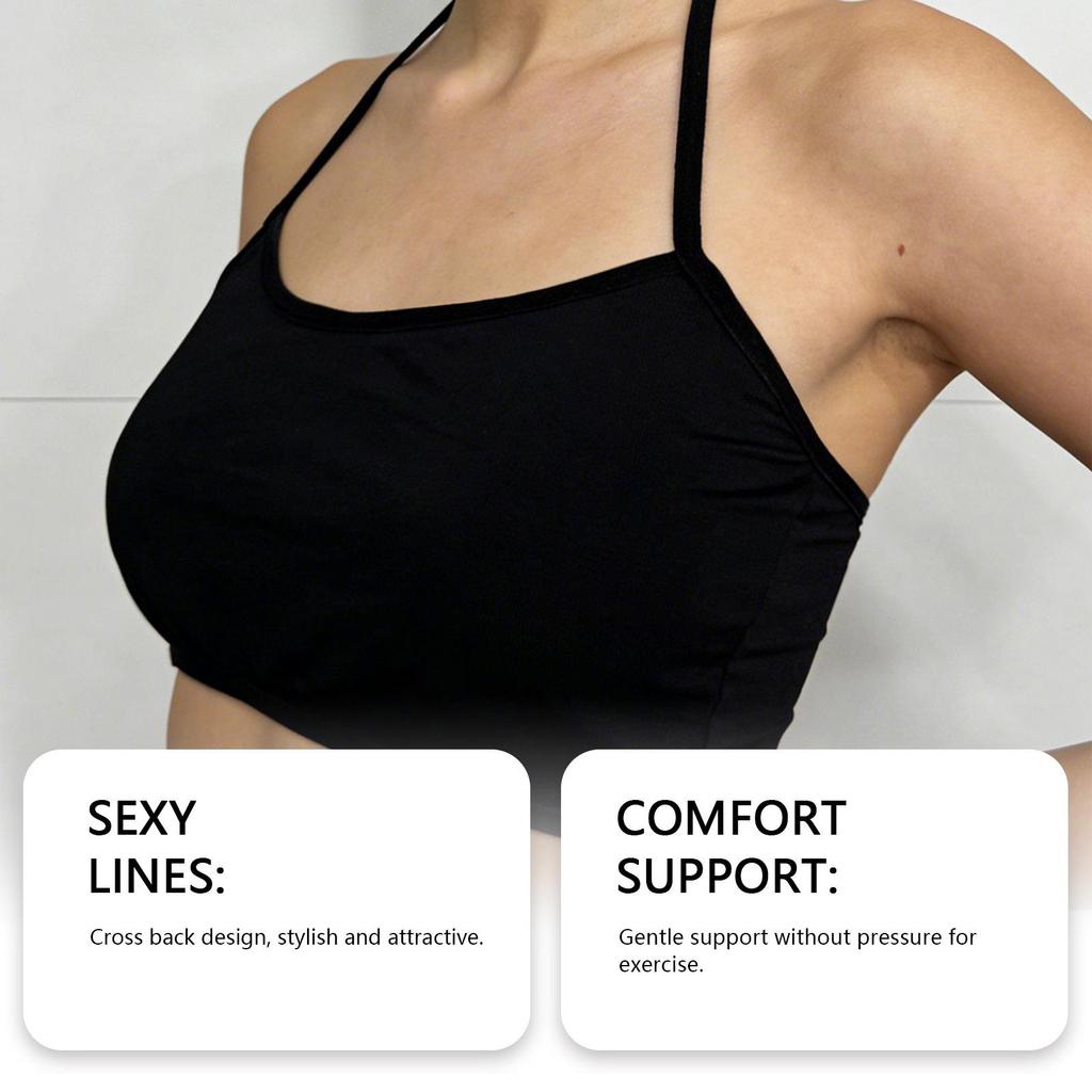 Zeriluna Cross Back Sports Bra: Breathable, Elastic, Comfortable, and Close-fitting