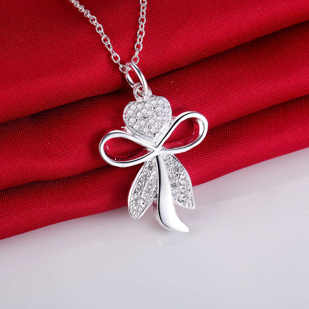 New 925 Sterling Silver Necklace Pendant Chain 5A Zircon For Women Fashion Jewelry Party Wedding Accessories GiftsGood product