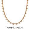 MamacitaSlay Bohemian Beads Charm Chain Stainless Steel Necklace Woman Elegant Jewelry Trend 2024 Accessories Lady Gift