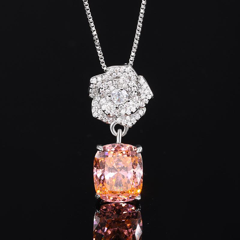 

Jewelry Copper Bottom Gold-Plated Simulation Bird S Nest Cut Retro Temperament Camellia Set 10 * 12