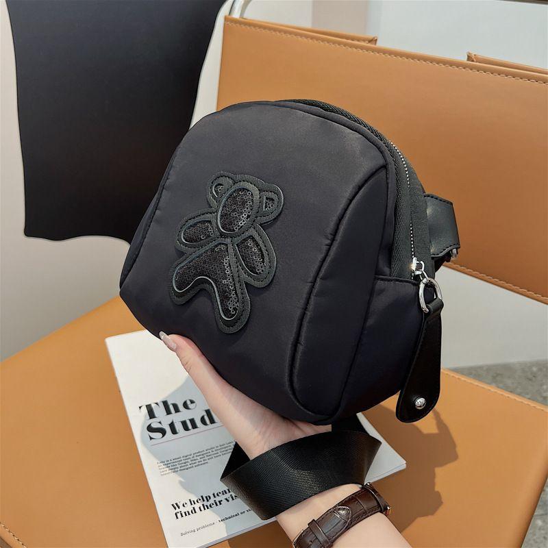 

Women s Fall and Winter Oxford Cloth Crossbody Bag Bear Shoulder Bag