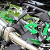 Motokano Foot Peg Heel Plate Guard for Ninja 400 Z400 All Years (Green)