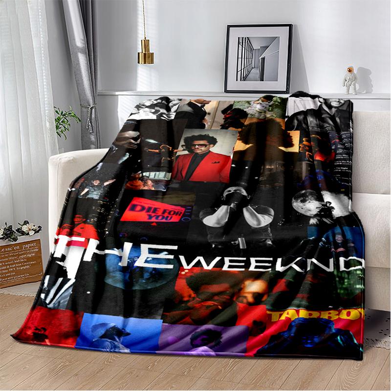 3D The Weeknd X.O R&B Singer Blanket,Soft Throw Blanket for Home Bedroom Bed Sofa Picnic Travel Office Cover Blanket Gift Kids