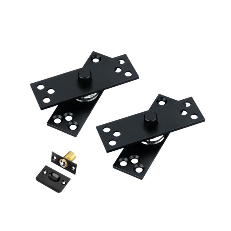 2Pcs Reliable 360 Degree Rotating Door Hinges Constructed From Corrosion Resistant Material For Solid Entrances