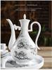 Antique Style Ceramic Wine Set: Decanter & Small Baijiu Cups