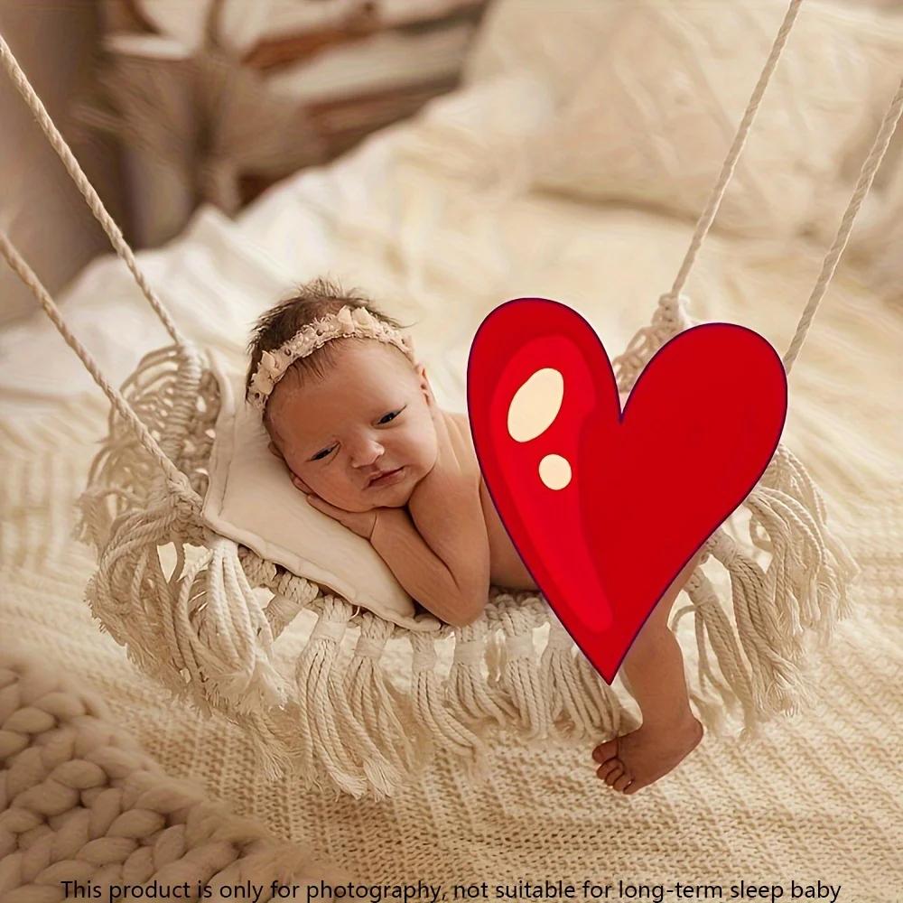Handmade Woven Hammock White Perfect Newborn Photography Props Ideal for Capturing Precious Memorie Practical Photo Accessories