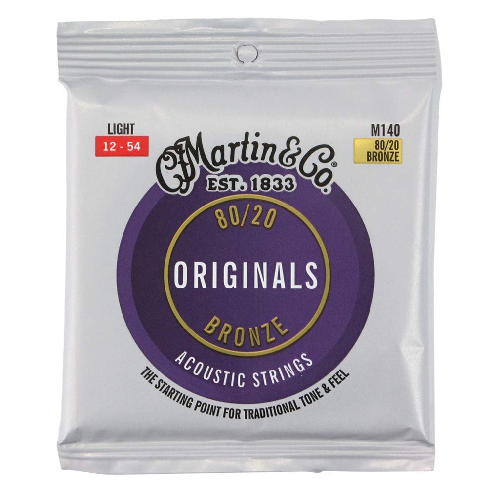 Acoustic Guitar Strings Martin M140 Light 12-54, 3-Set Pack