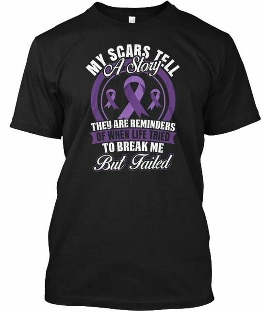 

My Scars Tell A Story Vulvar Cancer T shirt Made in the USA Size S to 5XL S