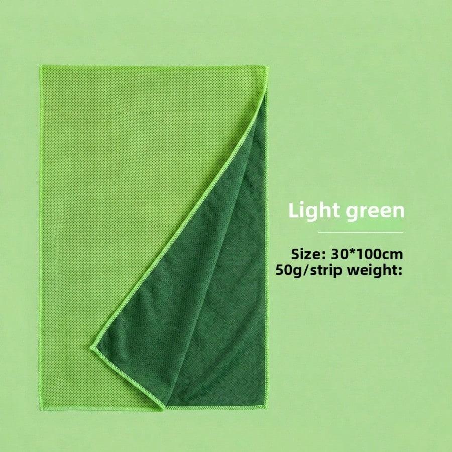 Cold towel Double-layer sports sweat-absorbing towel Fitness wipe sweat towel Quick-drying towel зелёный